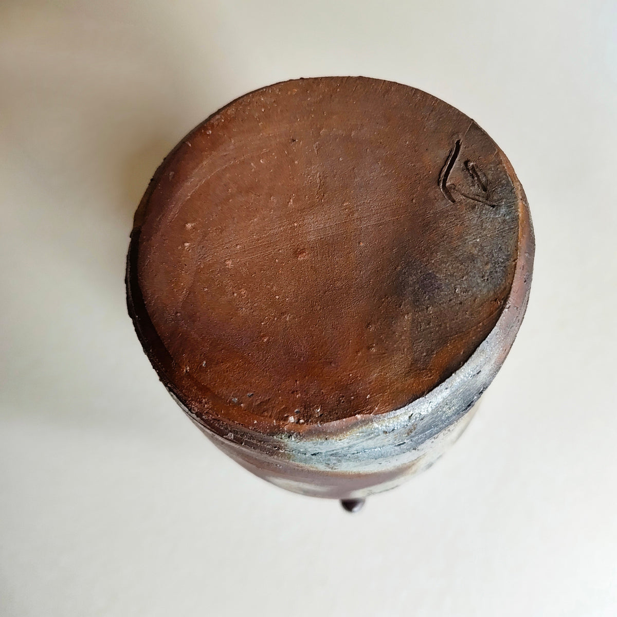 Rare vase japonais style "Bizen" 265mm "Mori Shinsen"-circa 1970