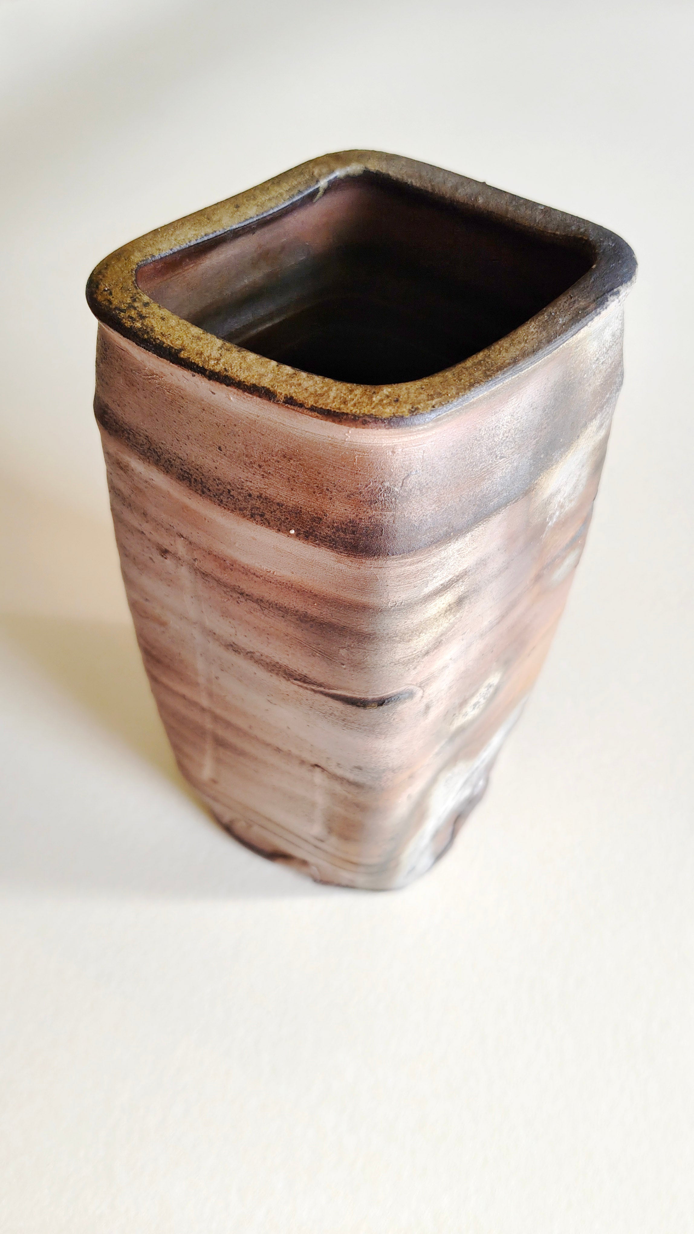 Rare vase japonais style "Bizen" 245mm "Yukihiro Shima"-circa 1970