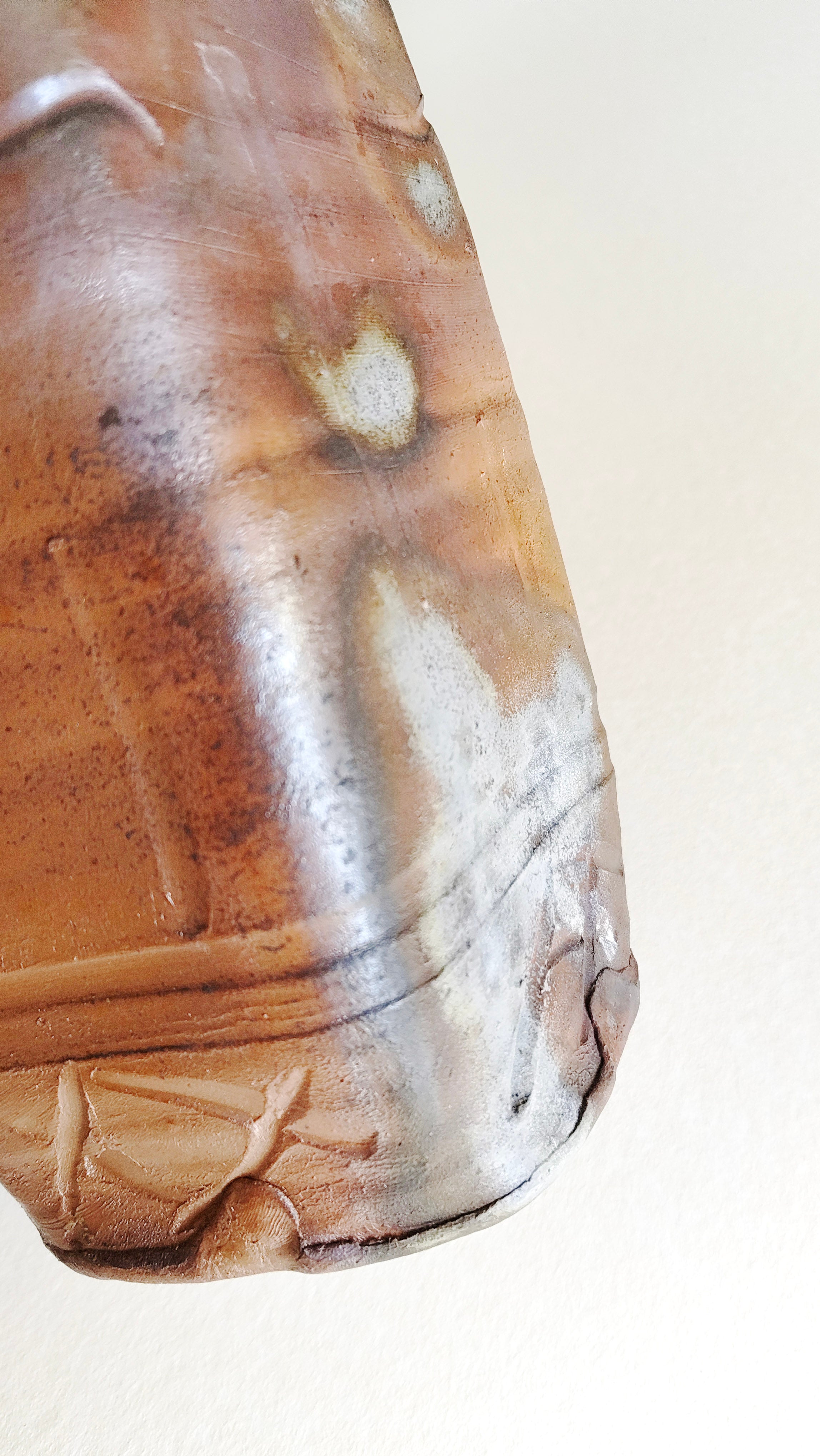Rare vase japonais style "Bizen" 245mm "Yukihiro Shima"-circa 1970