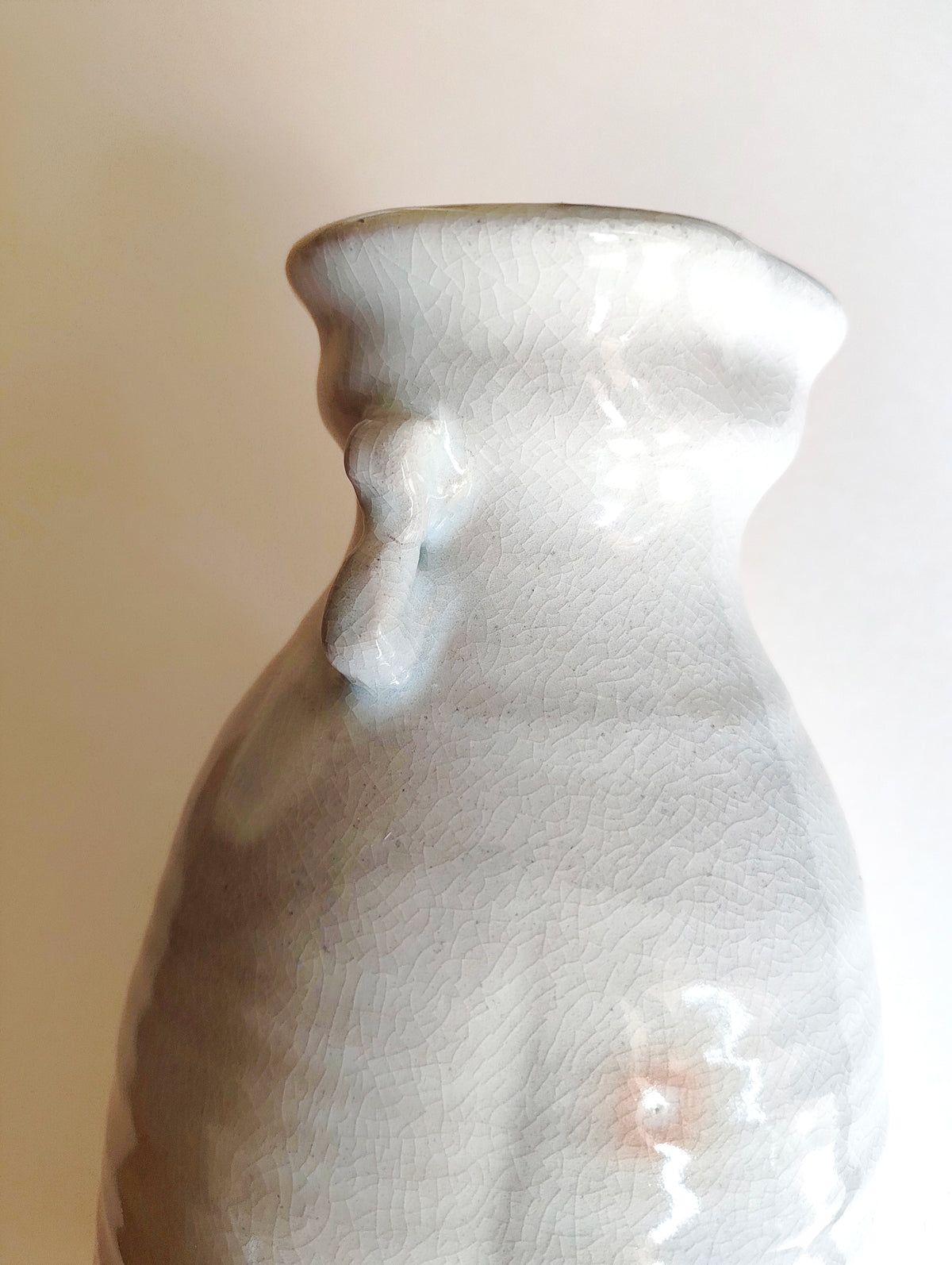 Vase japonais céramique "Hagi" 270mm "Hattori Kaname"