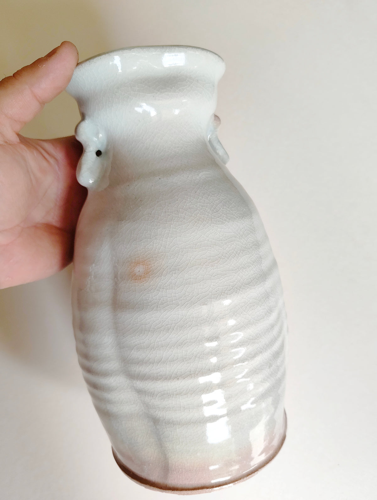 Vase japonais céramique "Hagi" 270mm "Hattori Kaname"