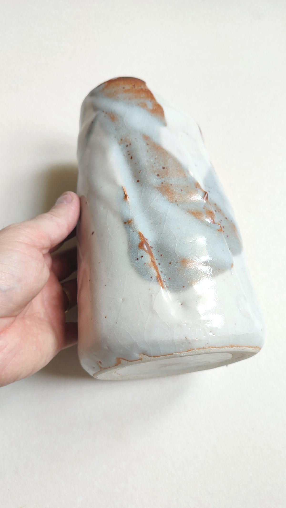 Duo vase et cendrier japonais fabriqué par "Mizuno Teruyama" 210mm